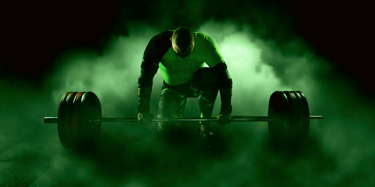 Man lifting weights